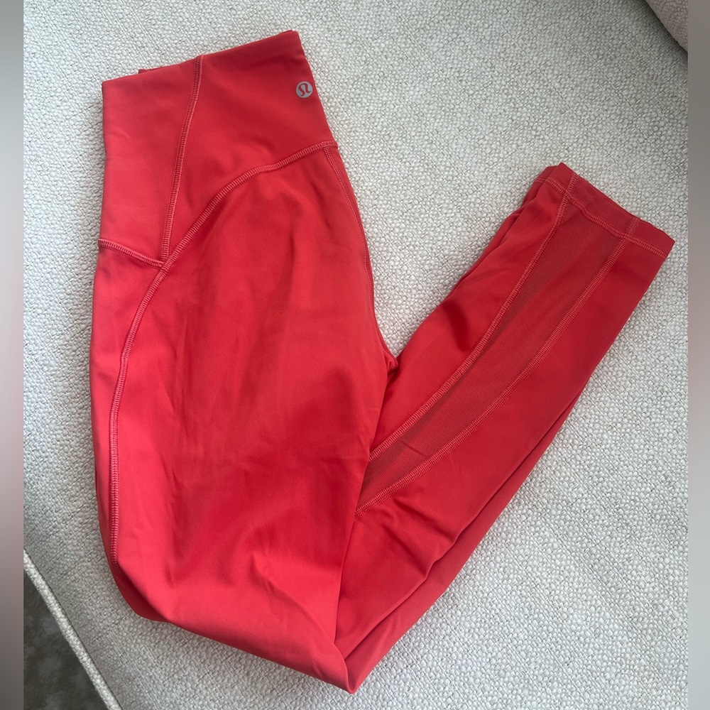 Lululemon Neon Coral/Orange Leggings